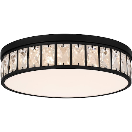 Quoizel Gibson Flush Mount Led Light Matte Black GIB1615MBK